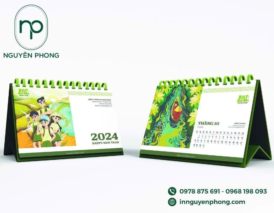 Mẫu lịch tết để bàn thiết kế đẹp 